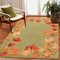 The Rug Department Liora Manne Ravella Falling Leaves Border Indoor Outdoor Area Rug Moss